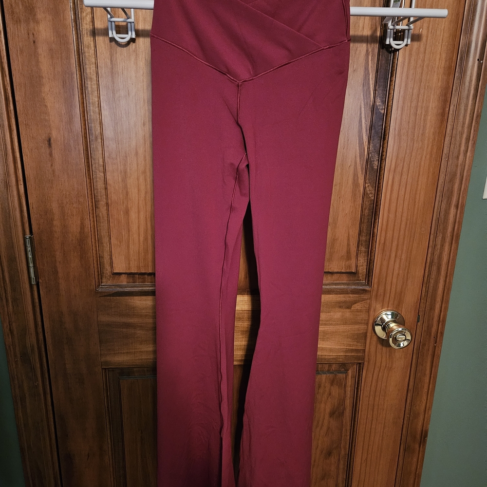 Aerie Maroon Boot Cut Pants